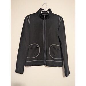 Kuhl Kashmira Knit Fleece Jacket Black Full Zip Womens Medium Hiking Outdoors